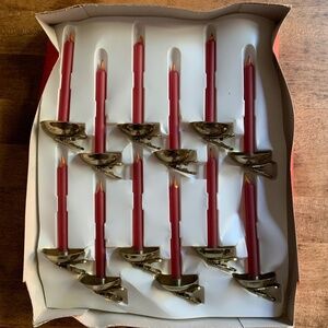 Vintage Italian Candle Ornaments 12pcs